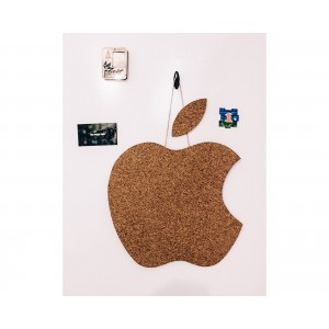 "Apple" Cork Memo Notice Board message home office wall pinboard, 7 pins   252780308645